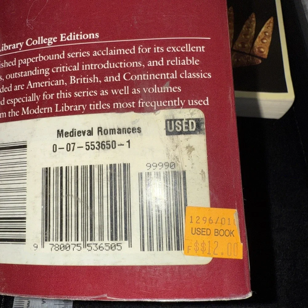 Medieval Romances & Sophocles Paper‎ Back Books.  5039